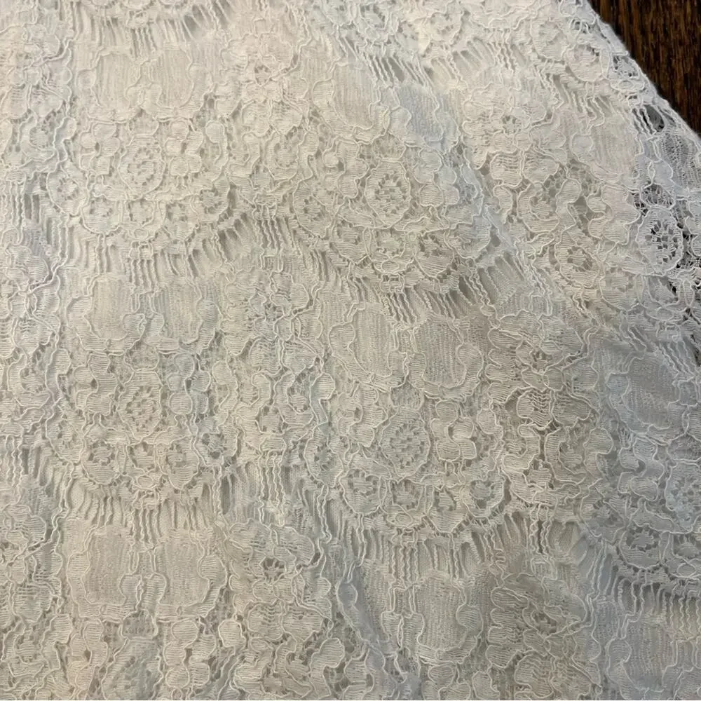 Francesca’s White Lace Dress Floral Midi Cottagecore Coquette Women's Small